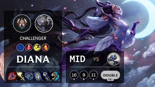 Diana Mid vs Fizz - EUW Challenger Patch 10.6