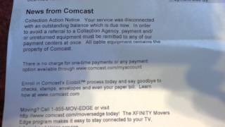 The dumbasses from Comcast sent a collection lette