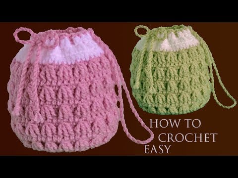 Portada del video: 5. Bolso fácil a crochet en punto canastillas