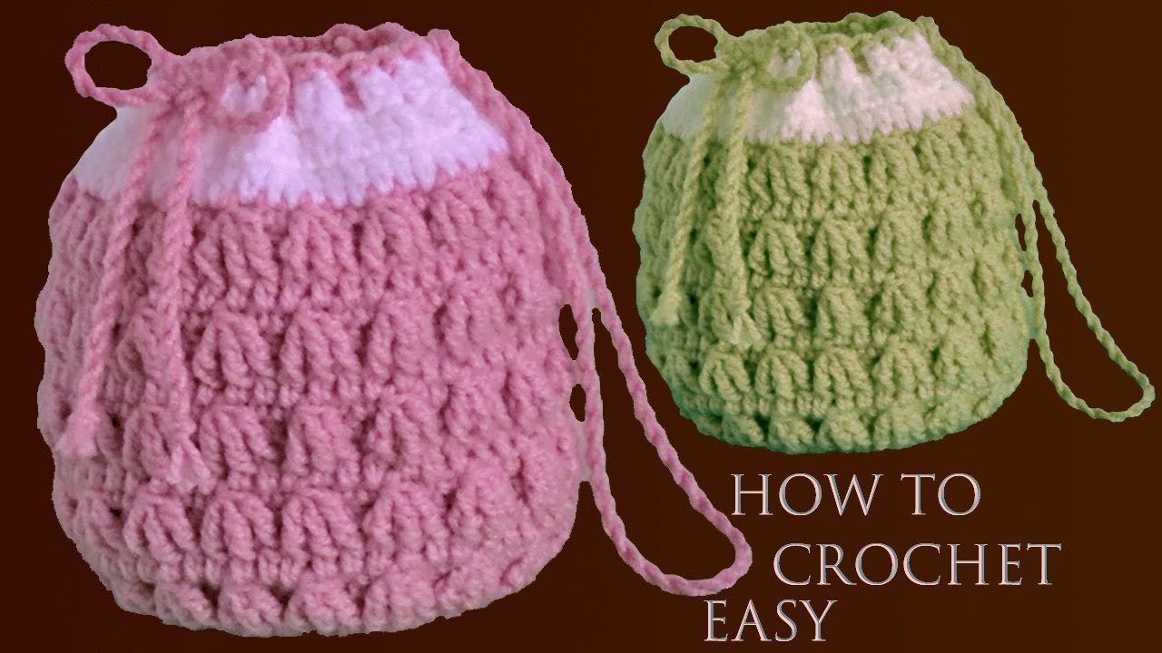 Bolso fácil a Crochet paso a paso Punto Canastillas tejido a ganchillo para principiantes