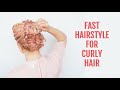 Easy work hairstyle in curly hair