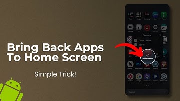 How to Add Apps Back to Home Screen on Android/Samsung (Easy Guide)
