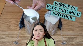 BEST AFFORDABLE WIRELESS ELECTRIC MILK FROTHER - EASY TO USE, USB RECHARGEABLE