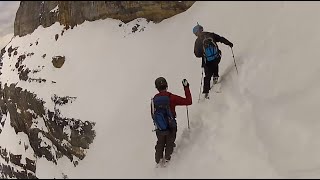 Skiing The 34 Couloir At Moraine Lake - Banff