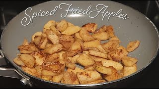 Simple Spiced Fried Apples recipe - The Kelley Kitchen #homemade #fried #apples #howto