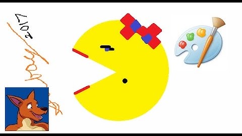 Roo Randomness - Drawing in MS Paint (Ms. Pac-Man)
