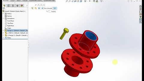 How Make Assembly Flange Coupling in SolidWorks 2017 Part 01