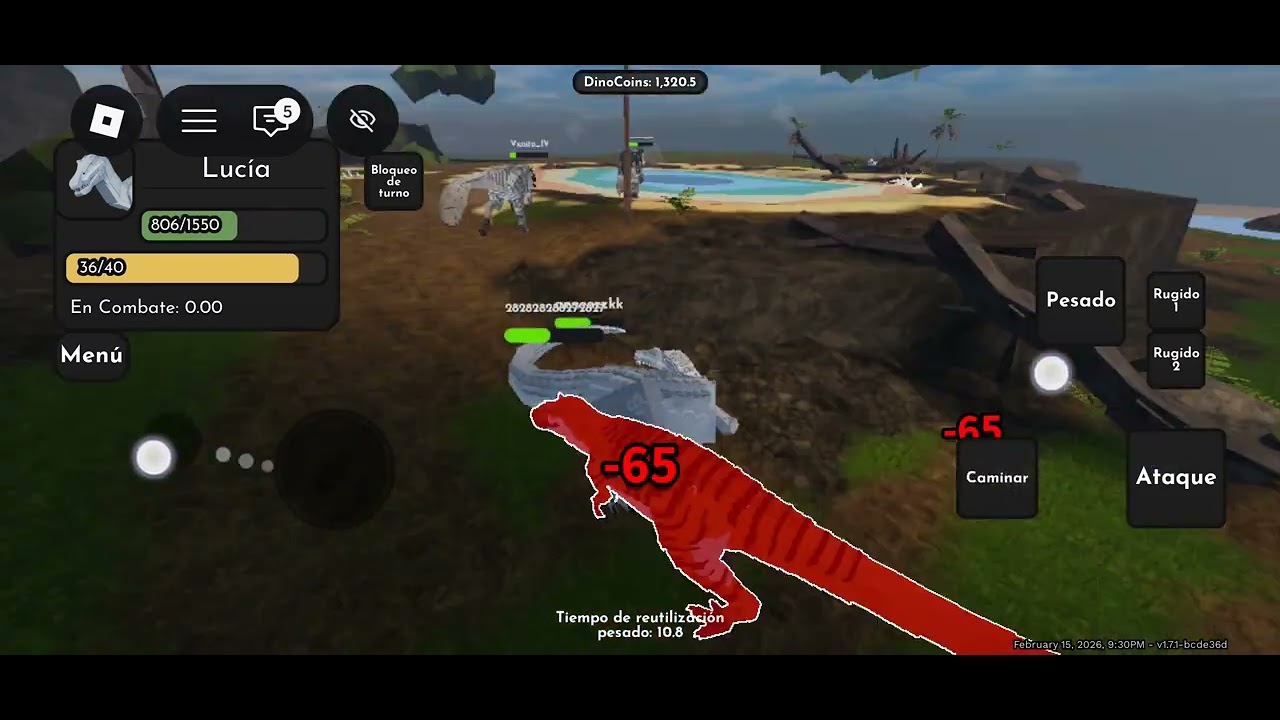 Usando al bayonyx con mi amigo en jurassic bloky