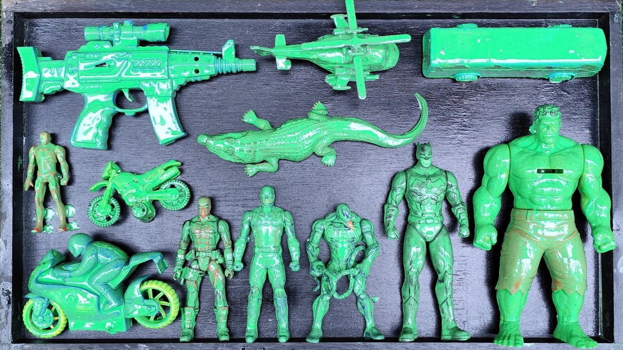 AVENGERS ACTION FIGURE RESTORATION, SPIDER-MAN MILES, HULK, THOR, CAPTAIN AMERICA, VENOM, THANOS
