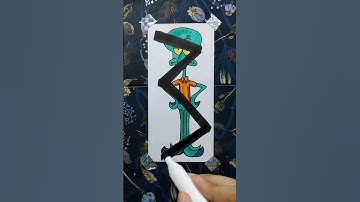 Squidward Tentacles | X-ray effect ✨ #shorts #video #art