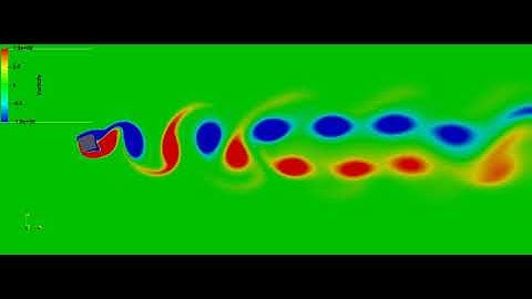 Flow around a square cylinder (20 degrees rotated) - Vorticity field (OpenFOAM®)