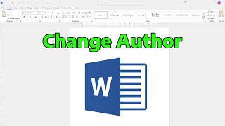 How To Change Author Information On Microsoft Word