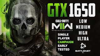 GTX 1650 - Call of Duty Modern Warfare 2 - Campaign - 1080p All Settings Tested