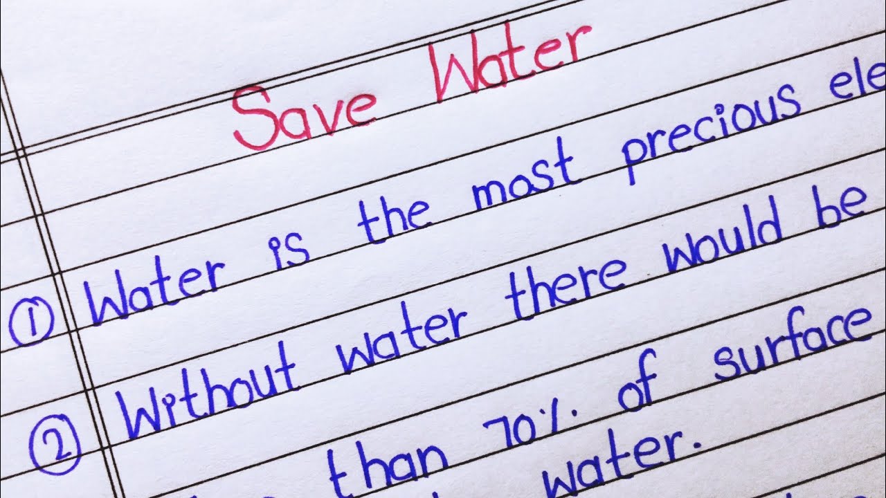 save water essay 10 lines