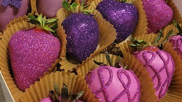 How To make Glitter Chocolate covered strawberries