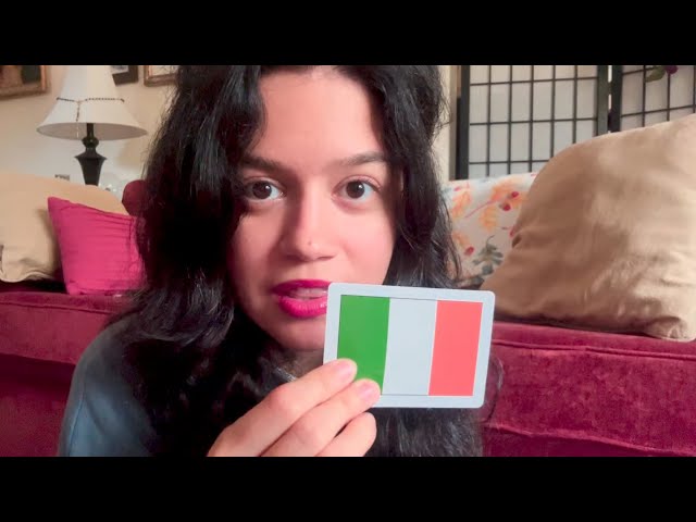 asmr • soft geography teacher | flashcards of Europe | (part III. flags)