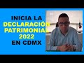 Soy Docente: INICIA LA DECLARACIÓN PATRIMONIAL 2022 EN CDMX