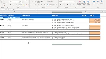 Dates in Excel Part 1 - Creating Date Objects in Excel