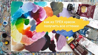 как из 3-ех красок получить все оттенки 🌈