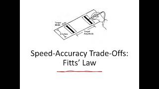 Speed-Accuracy Tradeoffs: Fitts' Law