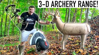 I BUILT A 3-D TARGET RANGE IN MY BACKYARD! + First Hunt of the Year!