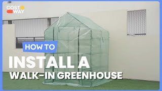 How to Install the Walk-in Greenhouse 56 x 56 x 77 Inch Gardening | GT3558 #costway #howto