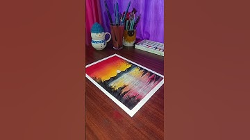easy sunset Painting/ Drawing & Crafting Streams | Creative Journey & Art Hacks #art