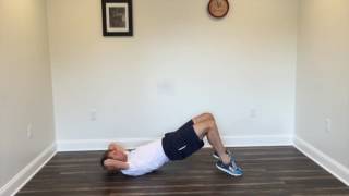 Double leg bridge with calf raise for lower leg strengthening