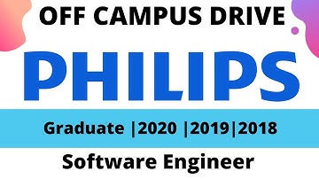 Philips off campus drive 2021 for software engineer