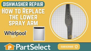 Whirlpool Dishwasher Repair - How to Replace the Lower Spray Arm (Whirlpool Part # W10837249) by PartSelect 172 views 6 days ago 1 minute, 39 seconds