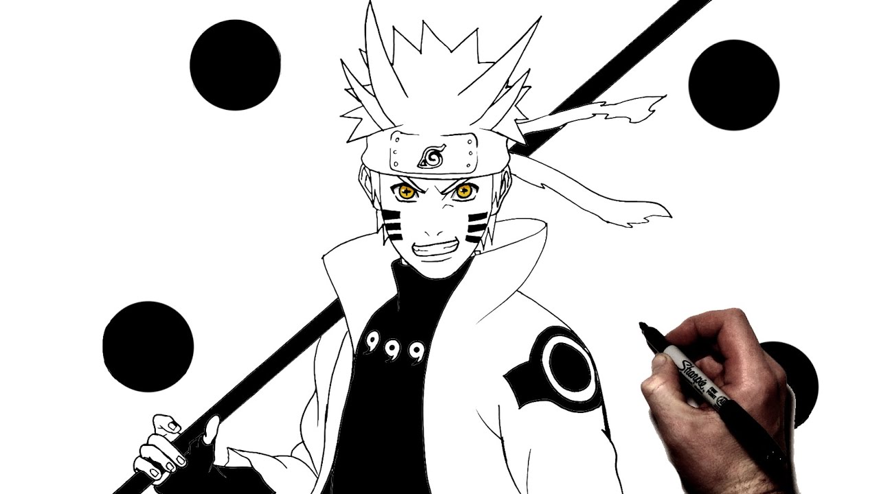 how to draw naruto sage mode easy step by step with pencil