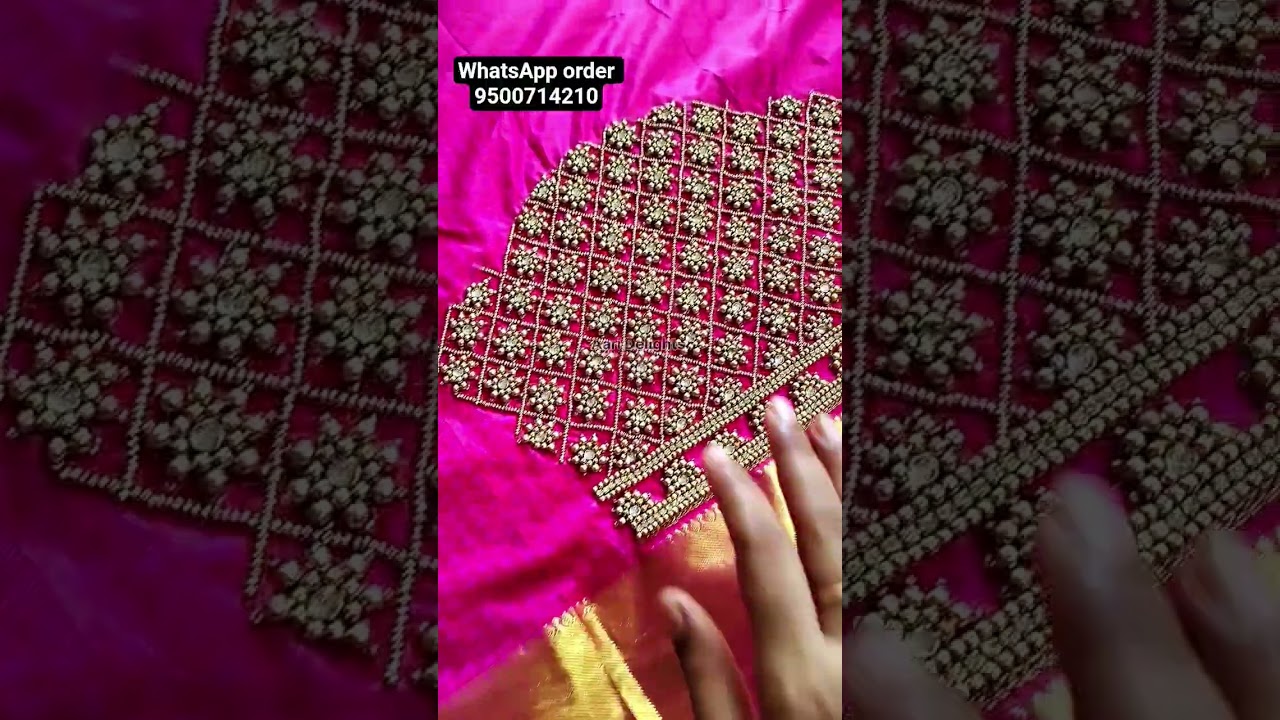 budget friendly aari work blouse design ♥️