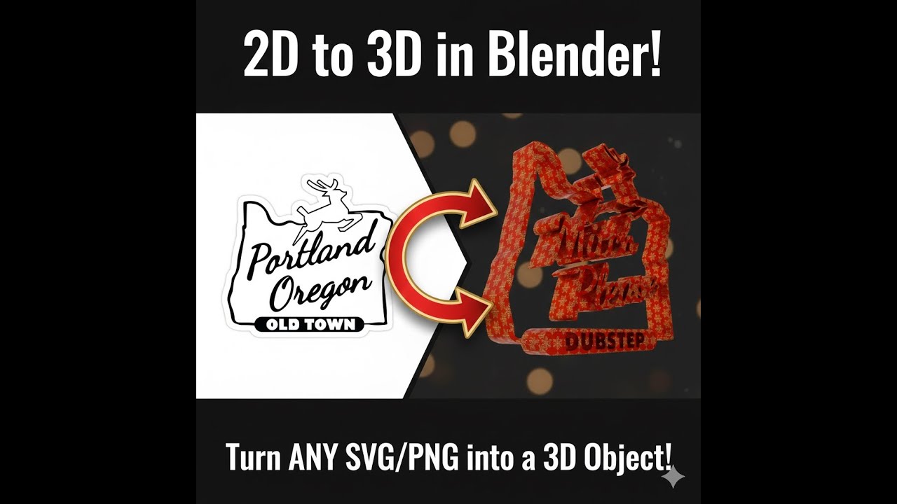 How to turn any SVG/PNG into a 3D textured object for FREE