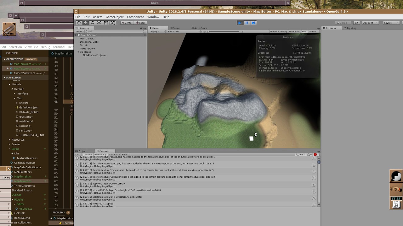in game terrain and texture editor unity - YouTube