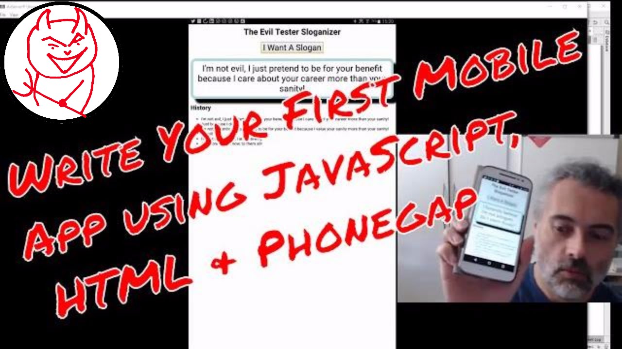 How to create a mobile app using HTML and JavaScript with Phonegap - My  First Mobile App