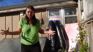 Redneck solar heater temporay install