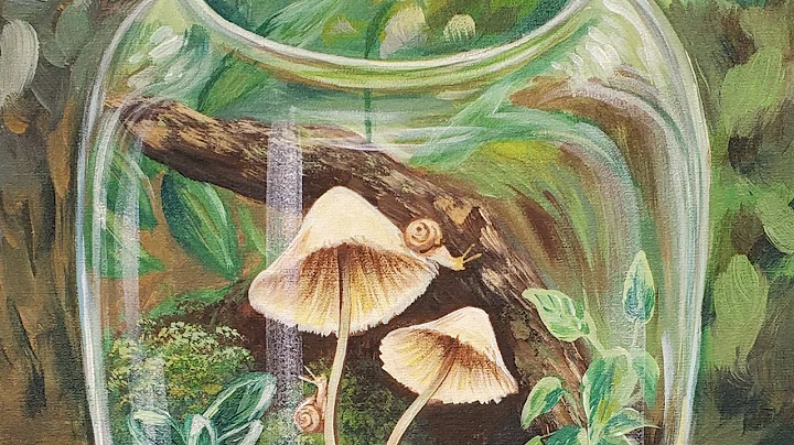 Terrarium Snails & Mushrooms Acrylic Painting LIVE...