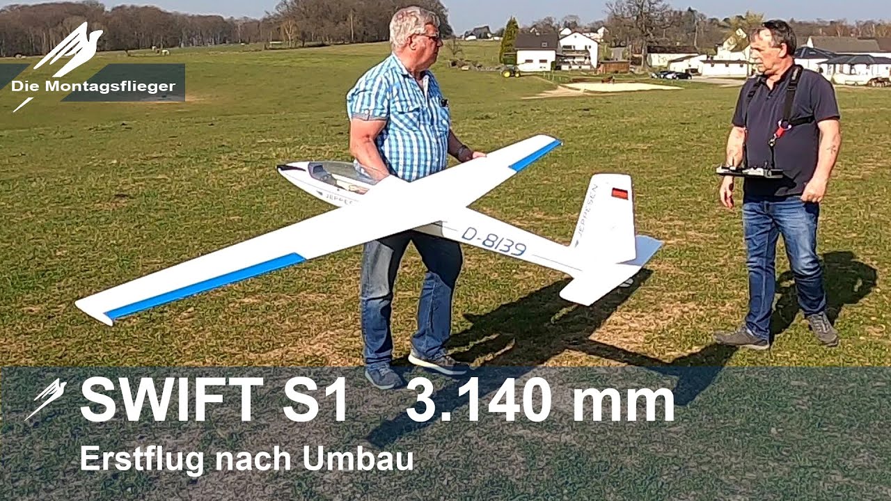 SWIFT S1 Topmodel cz Erstflug nach Umbau