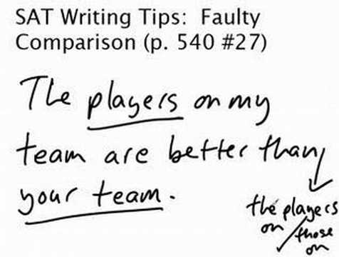 SAT Writing - Faulty Comparisons