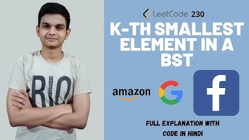 Kth Smallest Element in Binary Search Tree || With code || in Hindi