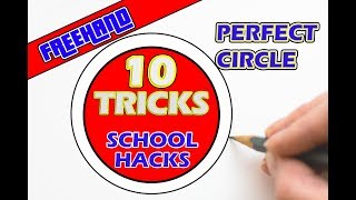 10 Tricks How to Draw a Perfect Circle Without Compass l School Hacks with Pen