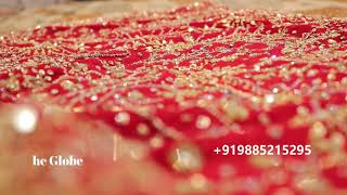 AR-697 Red Cherry Saree Designer Wear||Handcrafted||Stone Work||Zardozi Work||WhtasApp:+919885215295