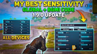 New Update 1.9.0 !! Best Sensitivity Code + Control Setting PUBG Mobile | BGMI After Update 1.9⚡