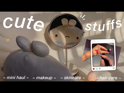 Cute Korean Vanity Mirror + makeup/skincare stuffs // cute mini haul 💜