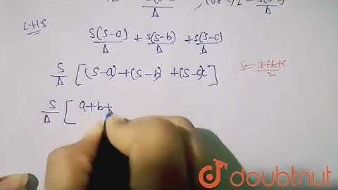 In DeltaABC, prove that:cot\\ A/2+cot\\ B/2+cot\\ C/2=((a+b+c)^(2))/(4Delta) | 11 | TRIGNOMETRIC...