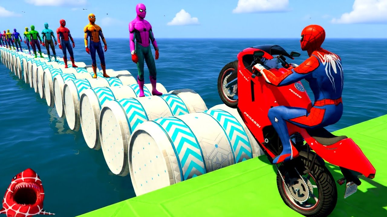 الرجل العنكبوت انقاذ باتمان Spider-Man Rescue batman vs iron man vs venom funny Game GTA 5 superhero