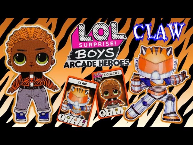 LOL Surprise Boys Arcade Heroes COOL CAT CLAW Action Hero Doll*15 Surprises* NEW 