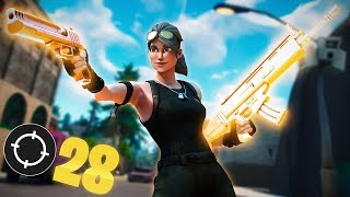 Solid Gold Is Back! 28 KILL SOLO SQUADS WIN (Fortnite Battle Royale)