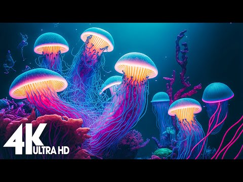 The Ocean 4K - Captivating Moments With Jellyfish And Fish In The Ocean - Relaxation Video