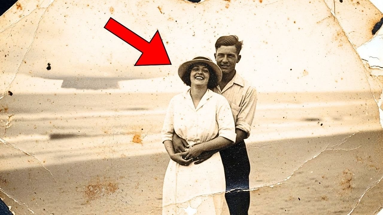 This couple's vacation photo looked beautiful — until the storm arrived — 1903